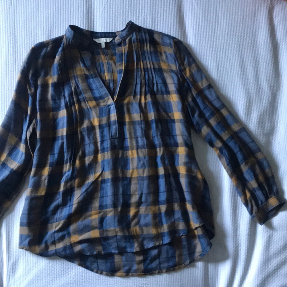 Blue plaid long sleeve